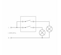 Выключатель двухклавишный  (шампань рифленый) / W1120010
