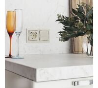 Розетка с заземлением, шторками и USBх2 (слоновая кость) / W1171503