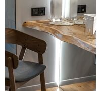 Выключатель двухклавишный проходной с подсветкой (черный матовый) / W1122108