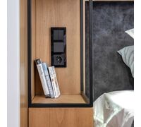 Розетка с заземлением (черный матовый) / W1171008