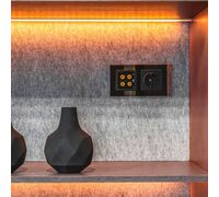 Розетка с заземлением (черный матовый) / W1171008