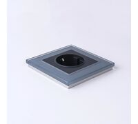 Розетка с заземлением (черный матовый) / W1171008