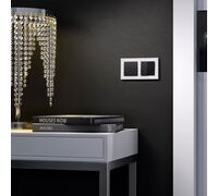 Перекрестный переключатель одноклавишный (черный матовый) / W1113008