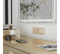 Розетка с заземлением (шампань рифленый) / W1171010