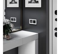 Розетка с заземлением, шторками и USBх2 (черный матовый) / W1171508