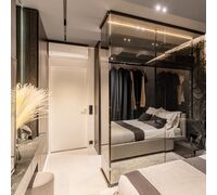 Выключатель двухклавишный проходной (черный матовый) / W1122008