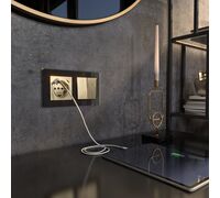 Выключатель двухклавишный  (шампань рифленый) / W1120010