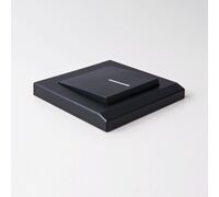 Выключатель одноклавишный проходной с подсветкой (черный матовый) / W1112108