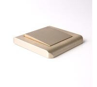 Выключатель одноклавишный проходной (шампань рифленый) / W1112010