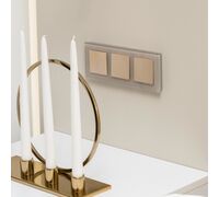 Выключатель одноклавишный проходной (шампань рифленый) / W1112010