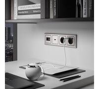 Розетка с заземлением (глянцевый никель) / W1171002