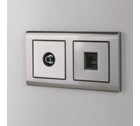 Накладка для RJ45 и RJ11 (глянцевый никель) / WL02-RJ-CP