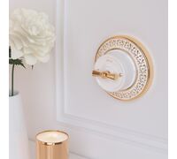 Рамка на 1 пост Retro (белое золото, Antik Runda) / WL70-frame-01