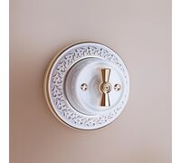 Рамка на 1 пост Retro (белое золото, Antik Runda) / WL70-frame-01