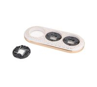 Рамка на 3 поста Retro (белое золото, Antik Runda) / WL70-frame-03