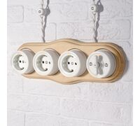 Розетка с заземлением Retro (белый) / W5671001