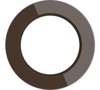 Рамка на 1 пост (коричневый, Favorit Runda) / WL21-frame-01