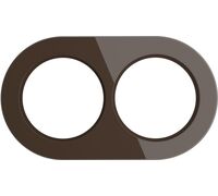 Рамка на 2 поста (коричневый, Favorit Runda) / WL21-frame-02