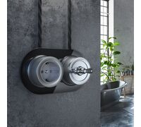 Розетка с заземлением Retro (Матовый хром) / WL19-10-01