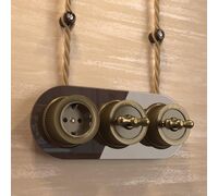 Выключатель на 4 положения двухклавишный Retro (Бронзовый) / WL19-01-05