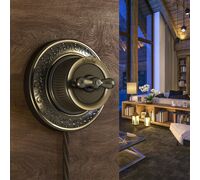 Выключатель на 4 положения двухклавишный Retro (Бронзовый) / WL19-01-05