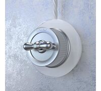 Выключатель на 4 положения двухклавишный Retro (Матовый хром) / WL19-01-05