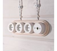 Ретро кабель витой 2х2,5 (белый) / W6452601