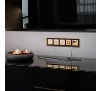 ТВ-розетка оконечная (шампань рифленый) / W1183010