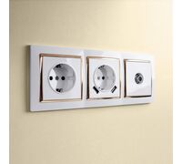 ТВ-розетка проходная (белый) / WL01-TV-2W