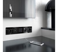 ТВ-розетка проходная (черный матовый) / WL08-TV-2W