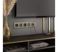 ТВ-розетка проходная (черный матовый) / WL08-TV-2W