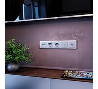 ТВ-розетка проходная (серебряный) / WL06-TV-2W