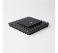 Выключатель одноклавишный с подсветкой (черный матовый) / W1110108