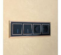 Выключатель одноклавишный с подсветкой (черный матовый) / W1110108