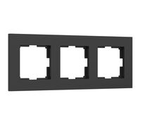 Рамка на 3 поста (черный матовый, Slab) / W0032908