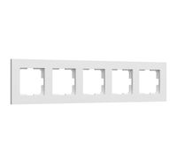 Рамка на 5 поста (белый матовый, Slab) / W0052961