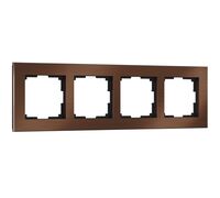 Рамка на 4 поста (коричневый алюминий, Aluminium) / WL11-Frame-04