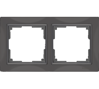 Рамка на 2 поста (серо-коричневый, Basic) / WL03-Frame-02