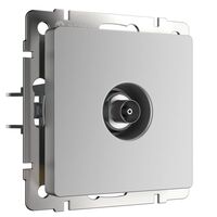 ТВ-розетка проходная (серебряный) / WL06-TV-2W