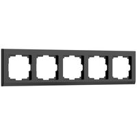 Рамка на 5 постов (черный, Stark) / WL04-Frame-05-black
