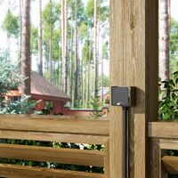 Розетка влагозащ. с зазем. с защит. крышкой и шторками Gallant (черный/хром) / W5071235