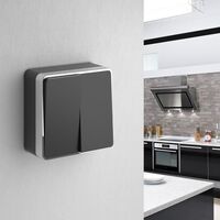 Выключатель двухклавишный Gallant (черный/хром) / W5020035