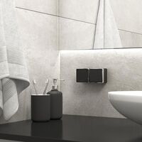 Выключатель одноклавишный влагозащищенный Gallant (черный/хром) / W5010235