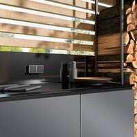 Выключатель одноклавишный влагозащищенный Gallant (черный/хром) / W5010235