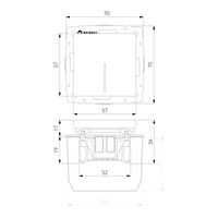 Выключатель одноклавишный с подсветкой (графит рифленый) / W1110104