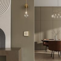 Рамка на 1 пост (белый/золотистая латунь, Baguette) / W0042853