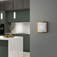 Рамка на 1 пост (белый/золотистая латунь, Baguette) / W0042853