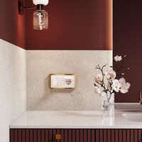 Рамка на 2 поста (белый/золотистая латунь, Baguette) / W0022853