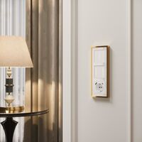 Рамка на 3 поста (белый/золотистая латунь, Baguette) / W0032853