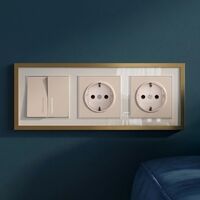 Рамка на 3 поста (белый/золотистая латунь, Baguette) / W0032853